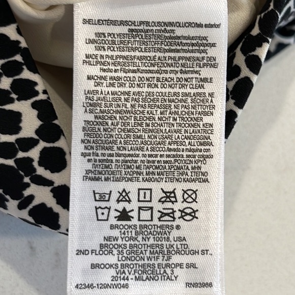 Brooks Brothers - Crepe Pleated Neutral Spotted Print Midi Skirt - Picture 9 of 9